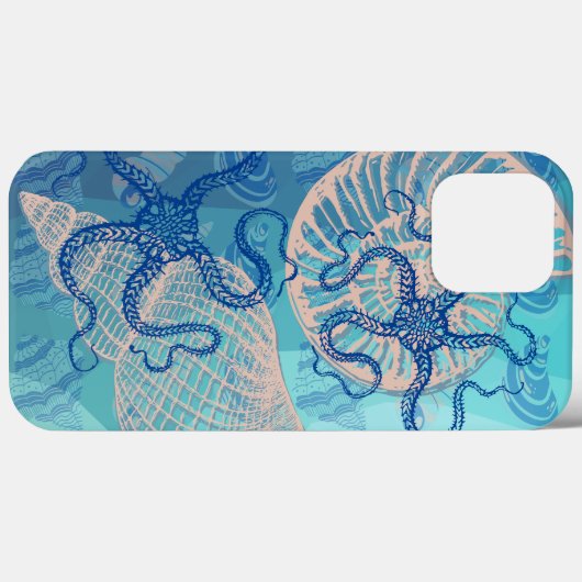 Abstract Deep Blue Zee afdrukken Case-Mate iPhone Case (Achterkant (horizontaal))