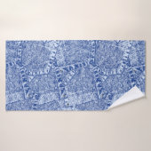 Abstract Denim Pockets Patchwork naadloos patroon Badhanddoek (Badhanddoek)