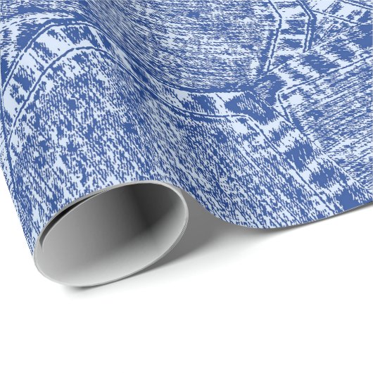 Abstract Denim Pockets Patchwork naadloos patroon Cadeaupapier (Rol Hoek)