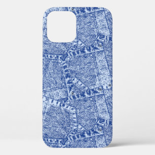 Abstract Denim Pockets Patchwork naadloos patroon Case-Mate iPhone Case