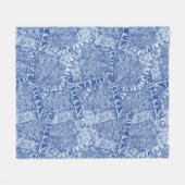 Abstract Denim Pockets Patchwork naadloos patroon Fleece Deken (Voorkant (Horizontaal))