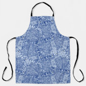 Abstract Denim Pockets Patchwork naadloos patroon Schort (Voorkant)