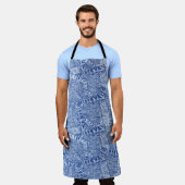 Abstract Denim Pockets Patchwork naadloos patroon Schort (Gedragen)