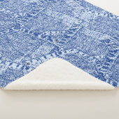 Abstract Denim Pockets Patchwork naadloos patroon Sherpa Deken (3/4)