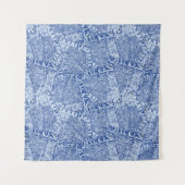 Abstract Denim Pockets Patchwork naadloos patroon Wandkleed (Voorkant)
