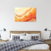 Abstract Desert Flow Warm Terracotta Sunset Canvas Afdruk (Insitu (Slaapkamer))