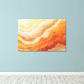 Abstract Desert Flow Warm Terracotta Sunset Canvas Afdruk (Insitu (Houten vloer))