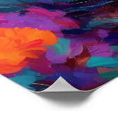 Abstract Desert Kleurrijke Cactus Schilderij Poster (Hoek)