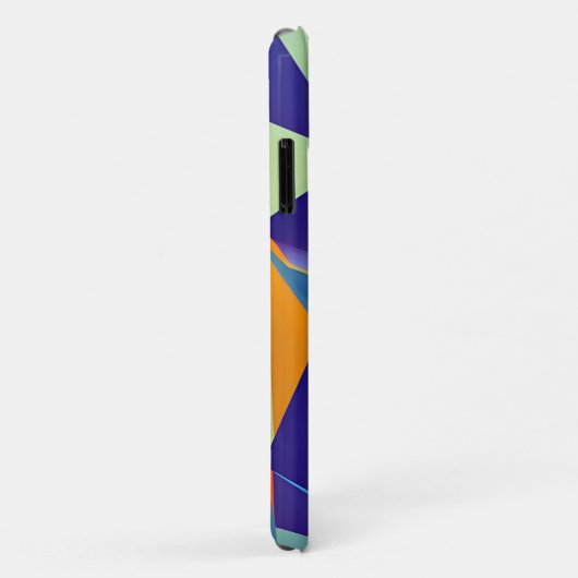 Abstract design 290 Cubisme blauw Sinaasappel Case-Mate iPhone Case (Achterkant/rechts)