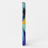 Abstract design 290 Cubisme blauw Sinaasappel Case-Mate iPhone Case (Achterkant/links)