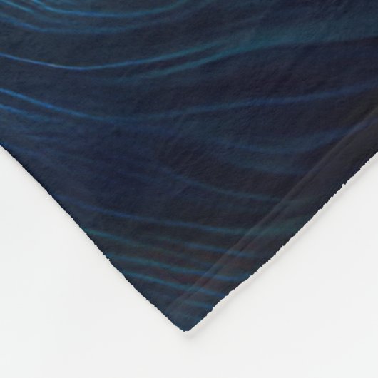 Abstract Design Blauw Goud Roze Fleece Deken (Hoek)