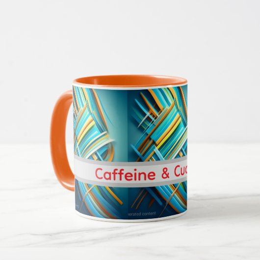 abstract design funny mug for girlfriend mok (Voorkant links)
