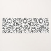 Abstract design in blue and white and black and wh yogamat (Achterkant (horizontaal))