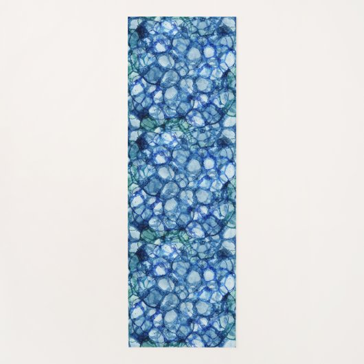 Abstract design in blue and white and black and wh yogamat (Voorkant)