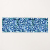 Abstract design in blue and white and black and wh yogamat (Voorkant (horizontaal))