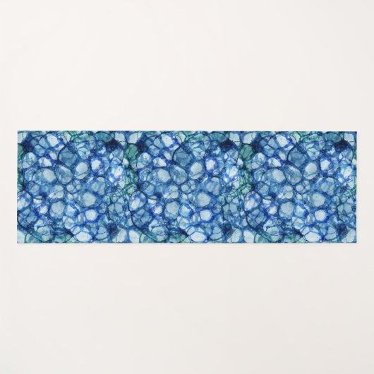 Abstract design in blue and white and black and wh yogamat (Voorkant (horizontaal))