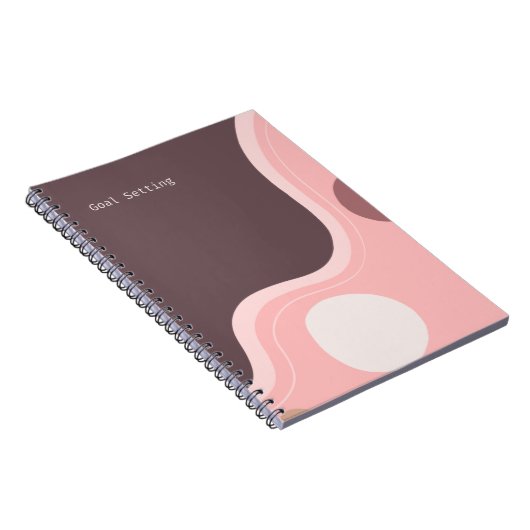 Abstract Design Journal voor doelen en plannen Notitieboek (Rechterzijde)