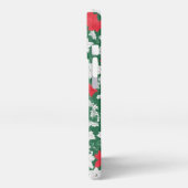 Abstract design of poinsettia and Christmas roses iPhone Hoesje (Linkerkant)