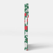 Abstract design of poinsettia and Christmas roses iPhone Hoesje (Rechterkant)