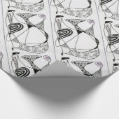 Abstract design-opbergpapier voor "Dansend Hen" Cadeaupapier (Hoek)