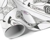 Abstract design-opbergpapier voor "Dansend Hen" Cadeaupapier (Rol Hoek)