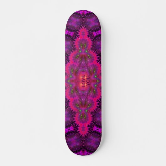 Abstract design skateboard - Ik hou van je (Voorkant)