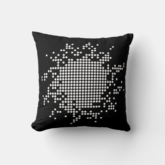 Abstract design zwart-wit kussen (Voorkant)