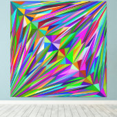 Abstract diamant canvas afdruk (Insitu (Houten vloer))