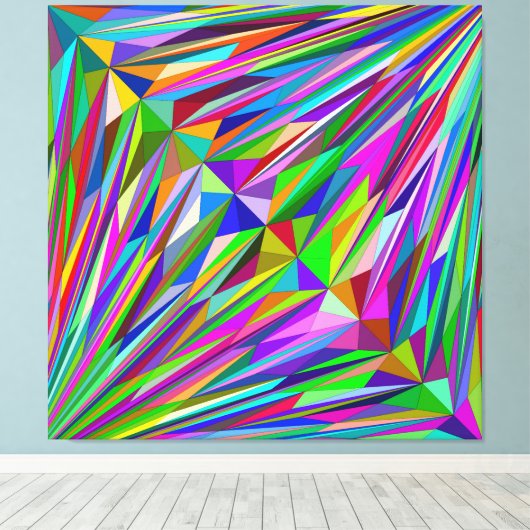 Abstract diamant canvas afdruk (Insitu (Houten vloer))