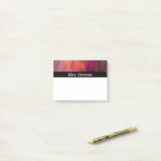 Abstract diamantpatroon post-it® notes (Op bureau)