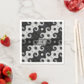 Abstract Diamond Eye Curls Pattern Napkins 2 Servet (Insitu)