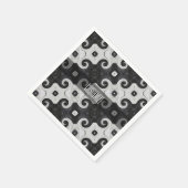Abstract Diamond Eye Curls Pattern Napkins 2 Servet (Hoek)