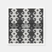 Abstract Diamond Eye Curls Pattern Napkins Servetten (Voorkant)