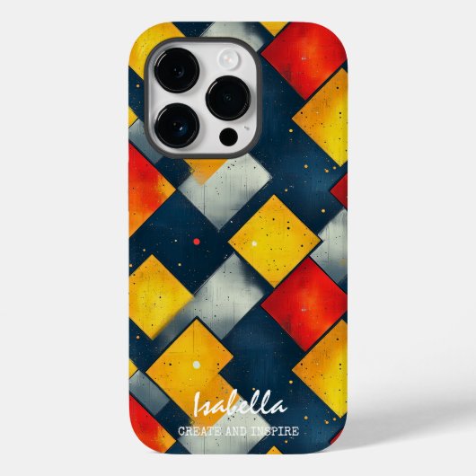 Abstract Diamond Pattern Design aanpasbaar Case-Mate iPhone Case (Achterkant)