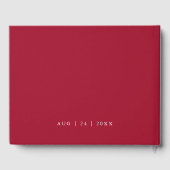 Abstract Diep Karmozijn Roze Rood Geode Gastenboek (Achterkant)