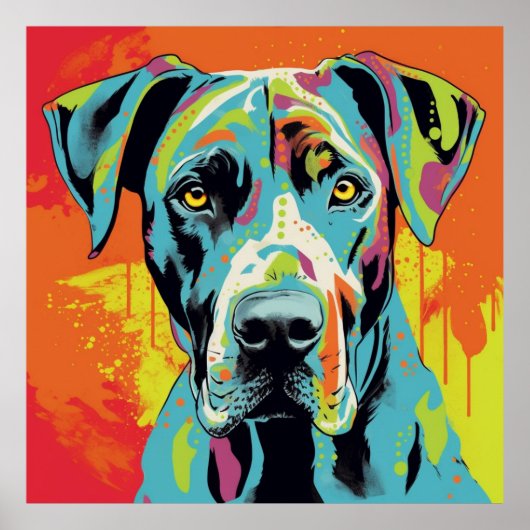 Abstract Dier, Grote Deen Poster (Voorkant)