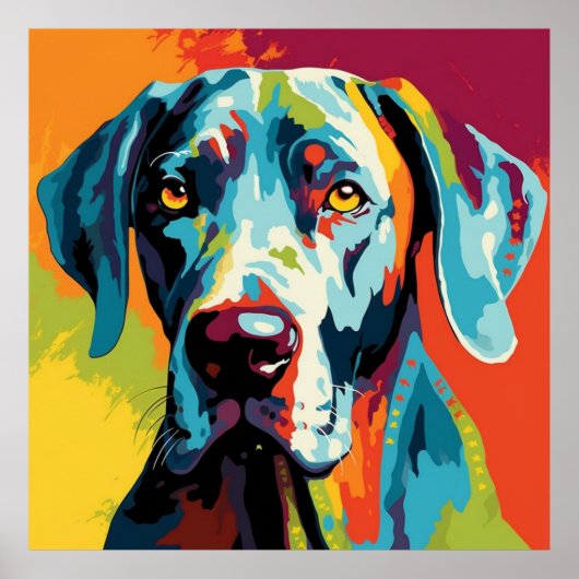 Abstract Dier, Grote Deen Poster (Voorkant)