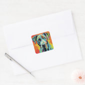 Abstract Dier, Grote Deen Vierkante Sticker (Envelop)