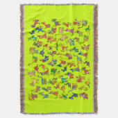 Abstract dierentuin + uw idee deken (Voorkant Verticaal)