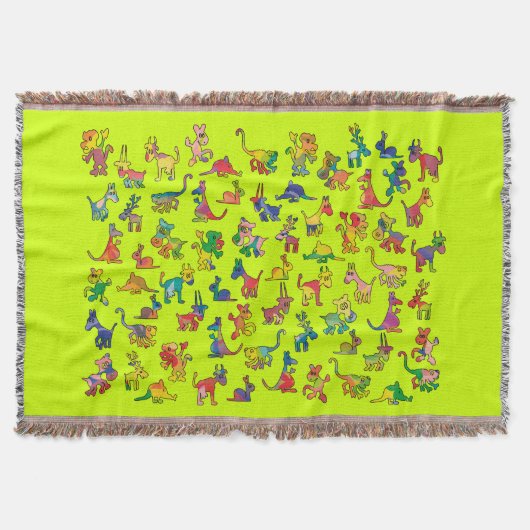 Abstract dierentuin + uw idee deken (Voorkant)
