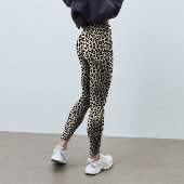 Abstract Dierlijk Leopard Huidbont Patroon Gedrukt Leggings