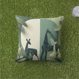 Abstract dierlijk Sierkussen - geometrisch Oerwoud