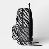 Abstract Dierlijke Zebra Huid Zwart Wit Monogram Bedrukte Rugzak (Rechts)