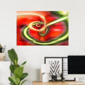 Abstract digitaal afdrukken Poster (Thuiskantoor)