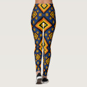 Abstract digitaal geometrisch kunstpatroon leggings (Achterkant)