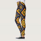 Abstract digitaal geometrisch kunstpatroon leggings (Links)
