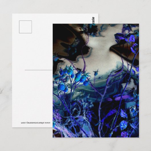 abstract digitaal gewijzigde 'In A Dream'-Rozen Briefkaart (Voorkant / Achterkant)