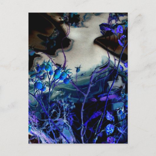 abstract digitaal gewijzigde 'In A Dream'-Rozen Briefkaart (Voorkant)