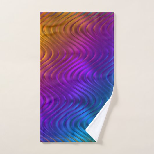 Abstract digitaal golfzuur Psychedelic Design Bad Handdoek (Handdoek)