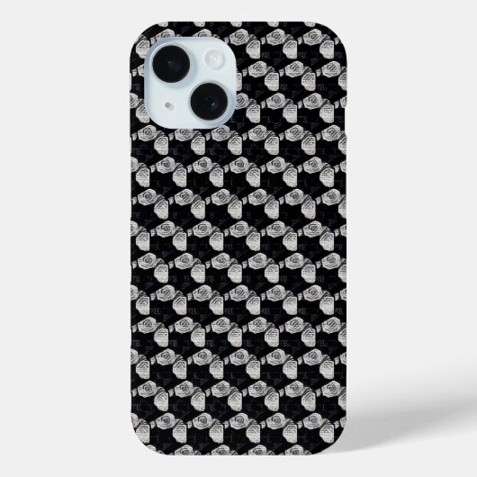 Abstract digitaal patroon 1190 - iPhone Case (Achterkant)